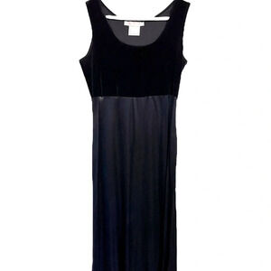 Vintage Velvet Top Satin  Formal Dress